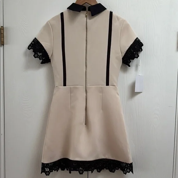 Self-Portrait Cream and Black Lace Dress - Picture 7 of 7